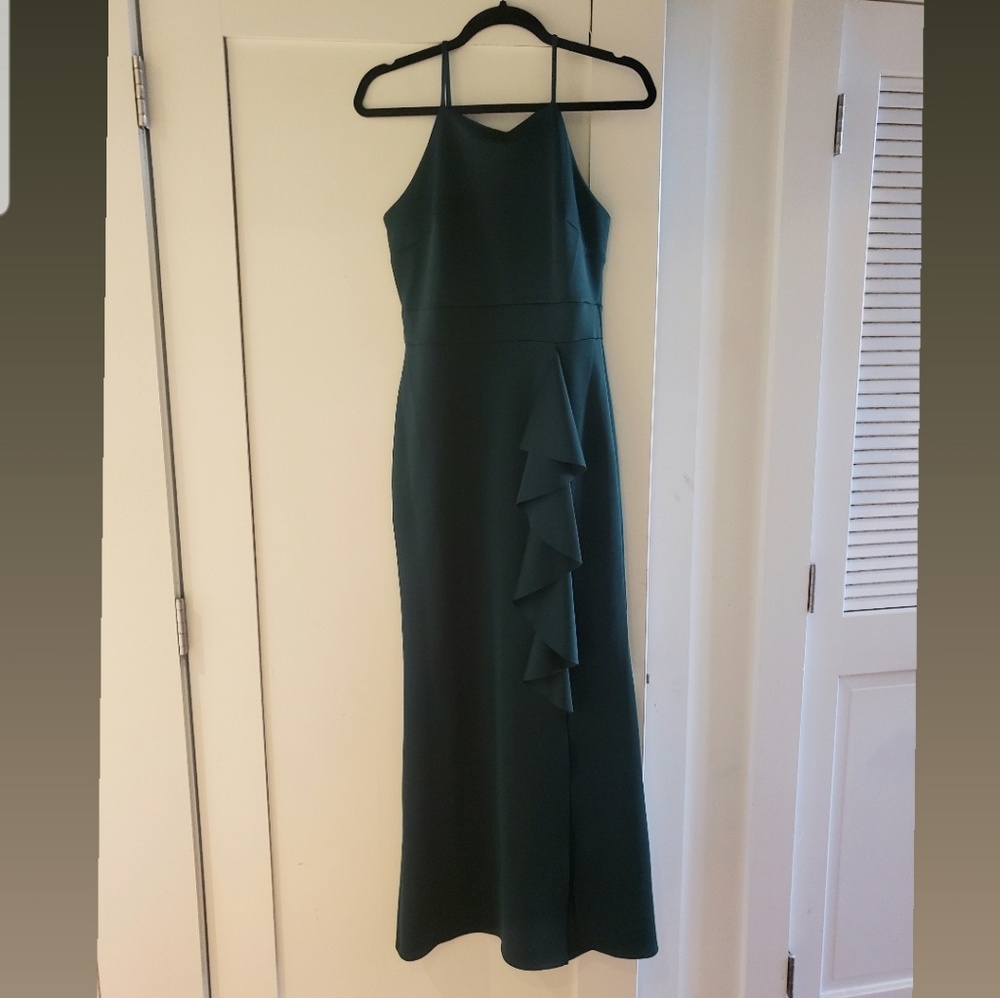 Dark green maxi dress